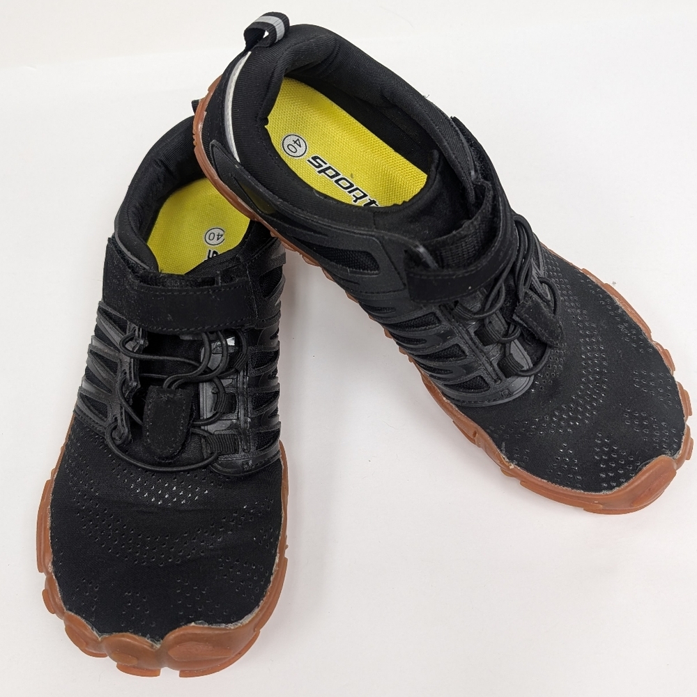 WHITIN Minimalist Black Trail Running Cross-Trainer Barefoot Shoes Size 40